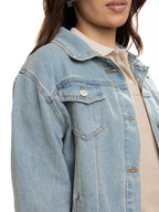 Chaqueta Denim Femenina | Azul Claro Clásico, vista 5