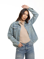 Chaqueta Denim Femenina | Azul Claro Clásico, vista 8