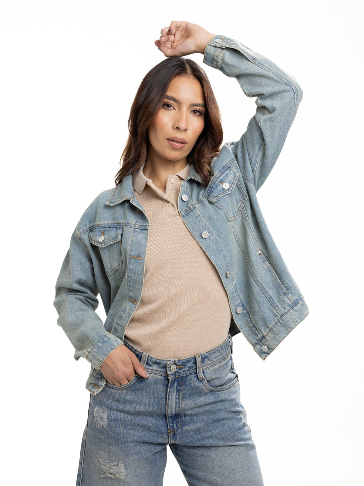 Chaqueta Denim Femenina | Azul Claro Clásico, vista 9