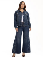 Chaqueta Denim Femenina | Azul Oscuro Clásico, vista 1