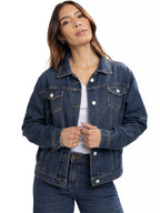Chaqueta Denim Femenina | Azul Oscuro Clásico, vista 3