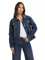Chaqueta Denim Femenina | Azul Oscuro Clásico, vista 6