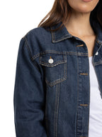 Chaqueta Denim Femenina | Azul Oscuro Clásico, vista 7
