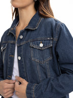 Chaqueta Denim Femenina | Azul Oscuro Clásico, vista 8