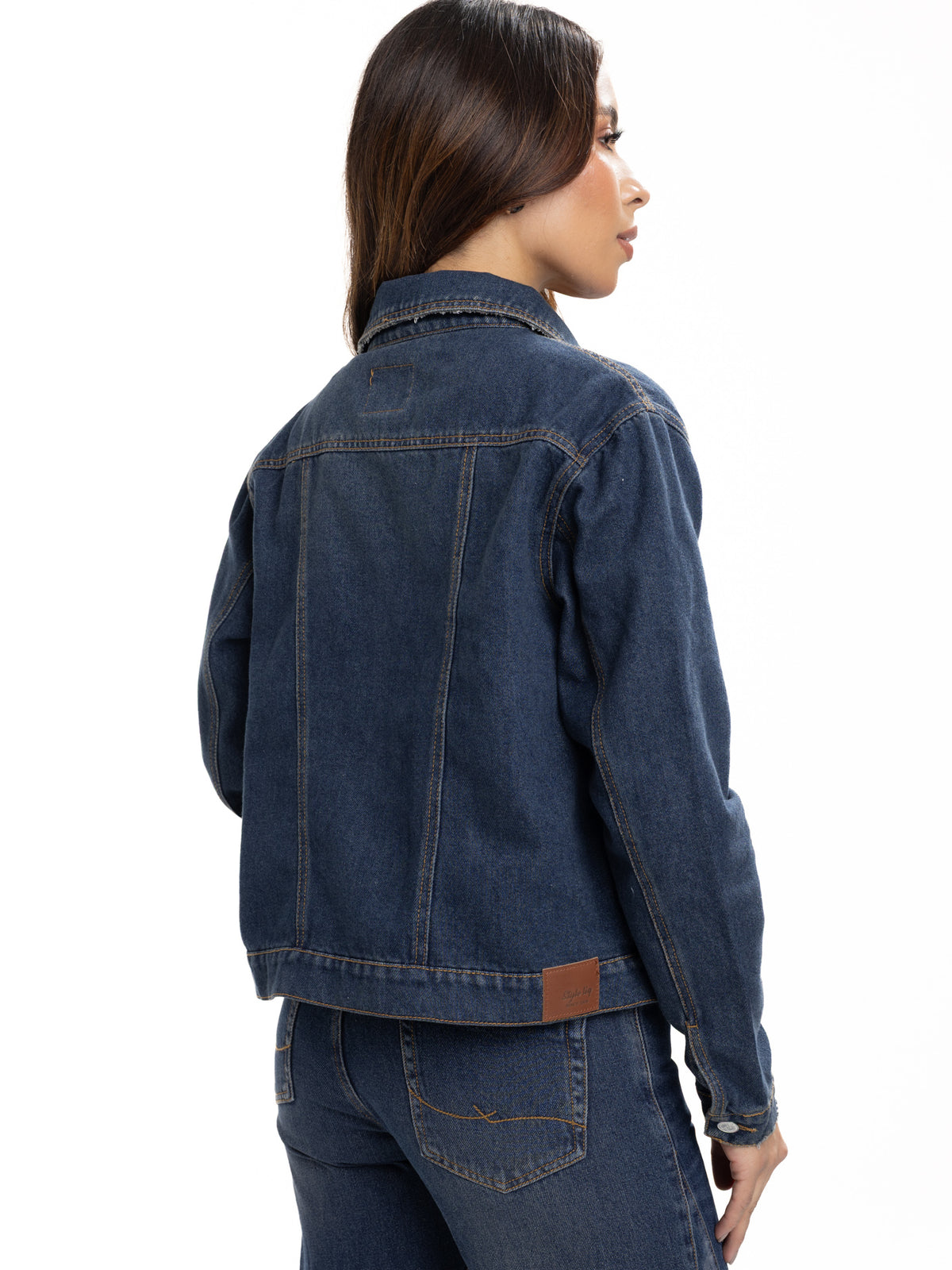 Chaqueta Denim Femenina | Azul Oscuro Clásico, vista 10