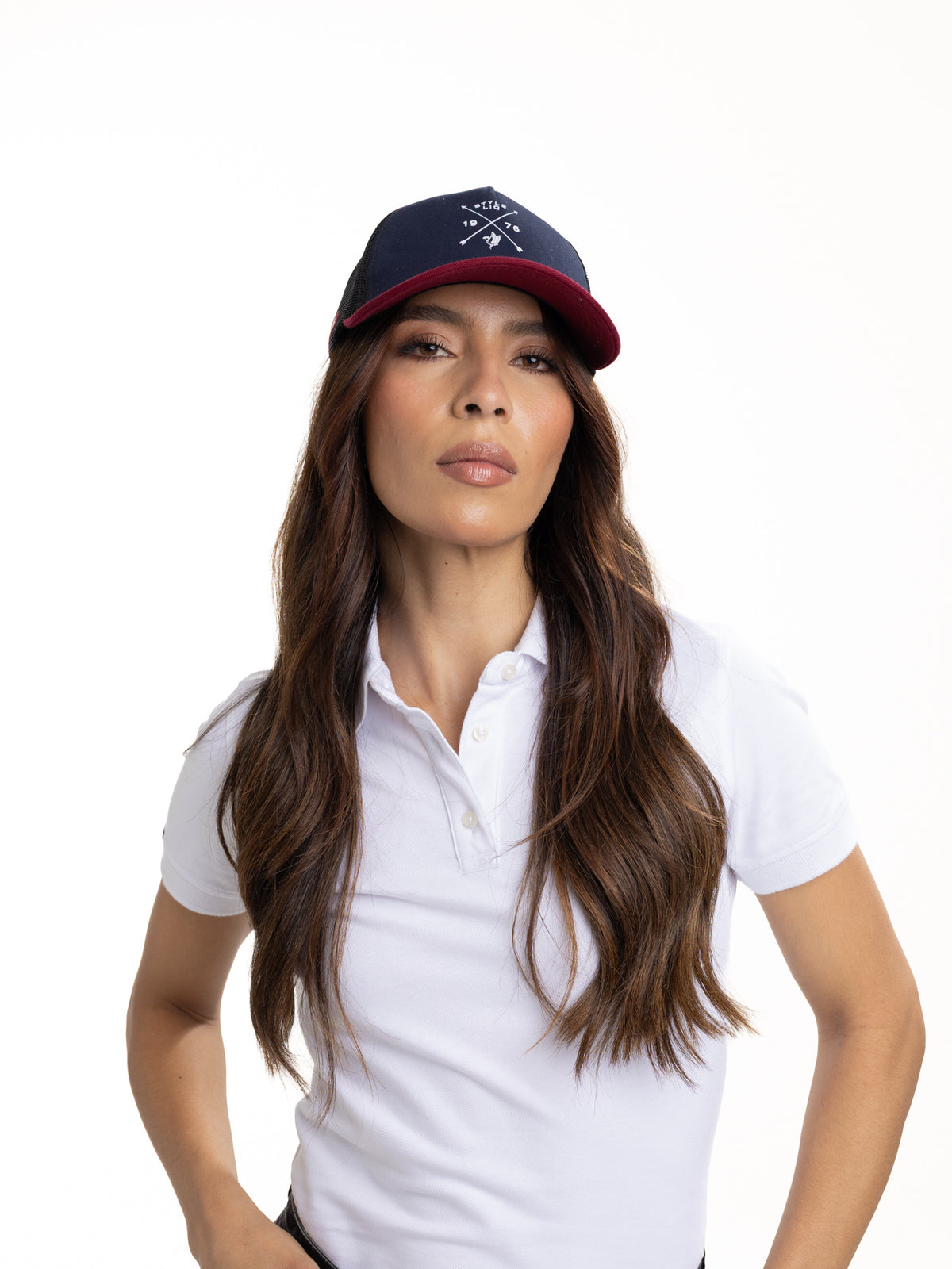Gorra Unisex | Azul Oscuro Vinotinto Malla