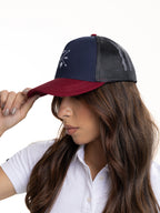 Gorra Unisex | Azul Oscuro Vinotinto Malla