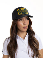 Gorra Unisex | Negra en Malla con Logo en Letras Negras