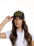 Gorra Unisex | Negra en Malla con Logo en Letras Negras