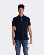 Camiseta tipo polo para hombre color azul oscuro