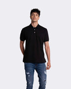 Camiseta tipo Polo para hombre color negro