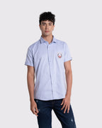 Camisa para hombre manga corta color azul claro