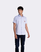 Camisa para hombre manga corta color azul claro