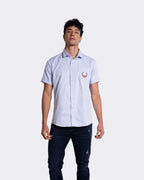 Camisa para hombre manga corta color azul claro