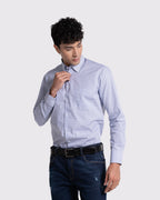 Camisa para hombre manga larga color azul claro cuavel