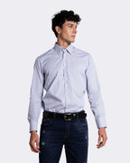 Camisa para hombre manga larga color azul claro cuavel