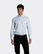 Camisa para hombre manga larga color verde agua marina caprivel
