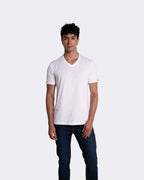 Camiseta básica para hombre manga corta cuello V
