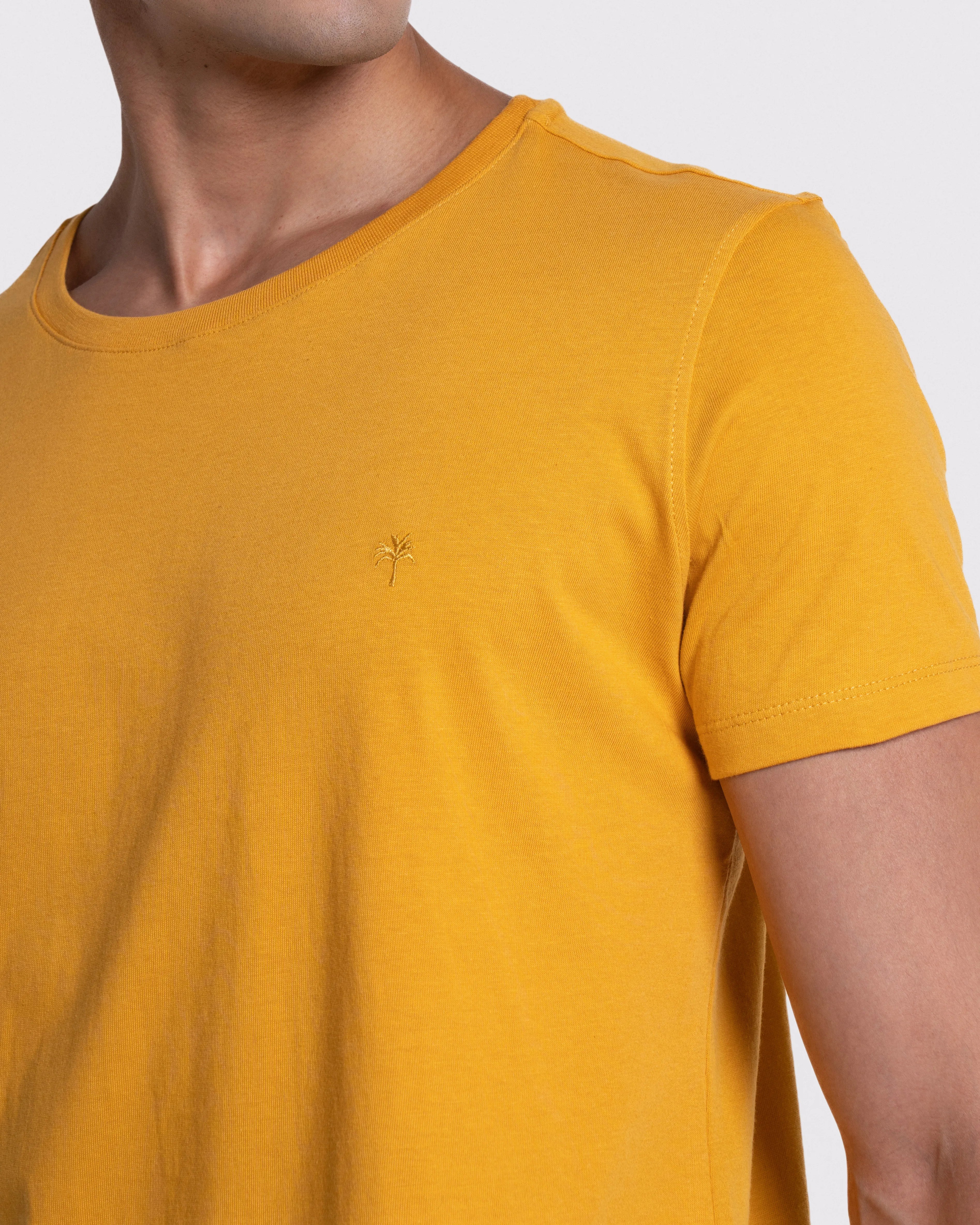 Camiseta básica para hombre manga corta cuello redondo
