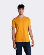 Camiseta básica para hombre manga corta cuello V