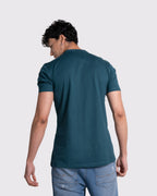 Camiseta básica para hombre manga corta cuello V