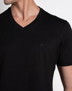 Camiseta básica para hombre manga corta cuello V