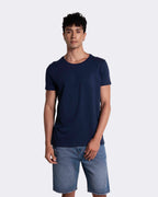 Camiseta básica para hombre manga corta cuello redondo