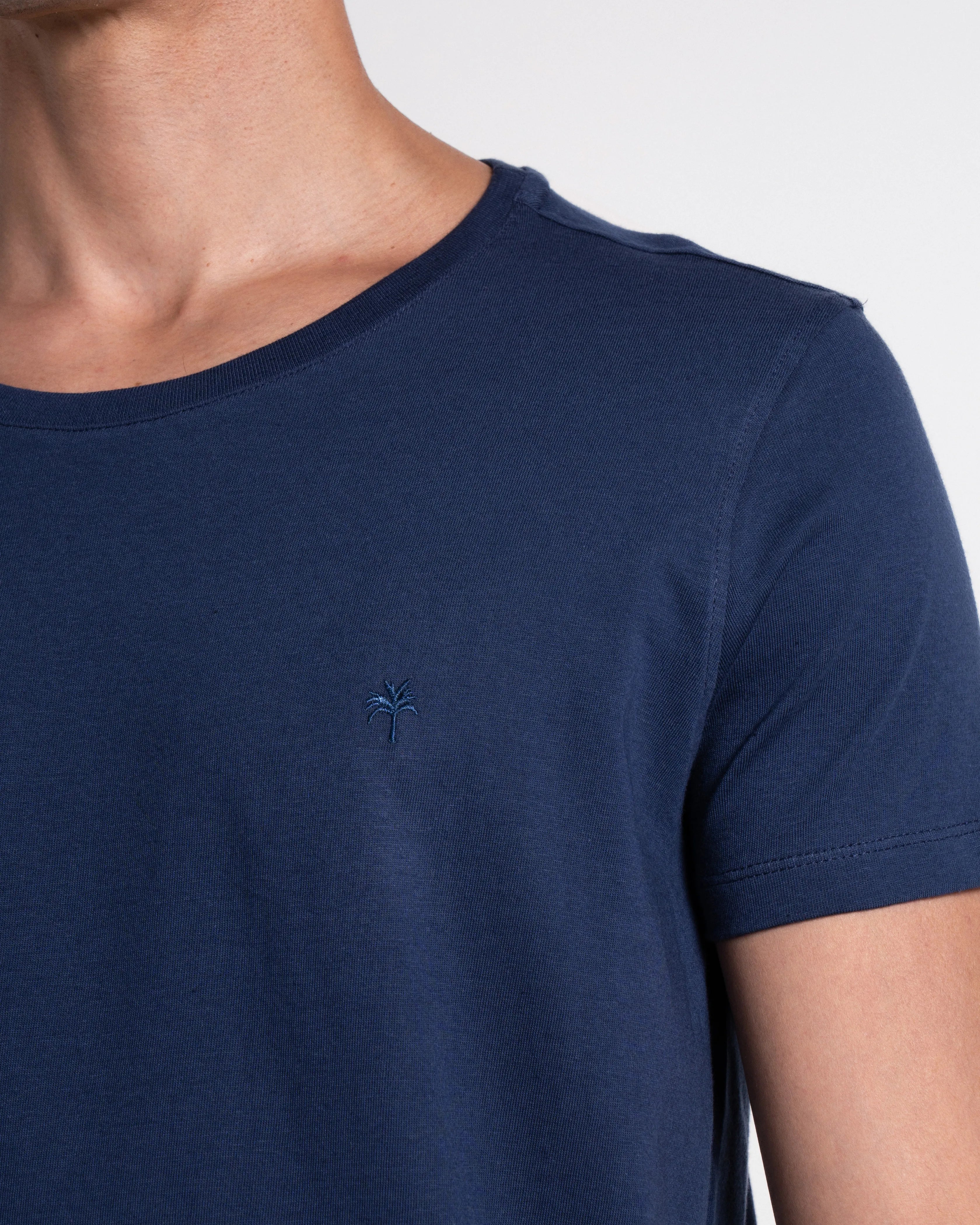 Camiseta básica para hombre manga corta cuello redondo