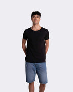 Camiseta básica para hombre manga corta cuello redondo