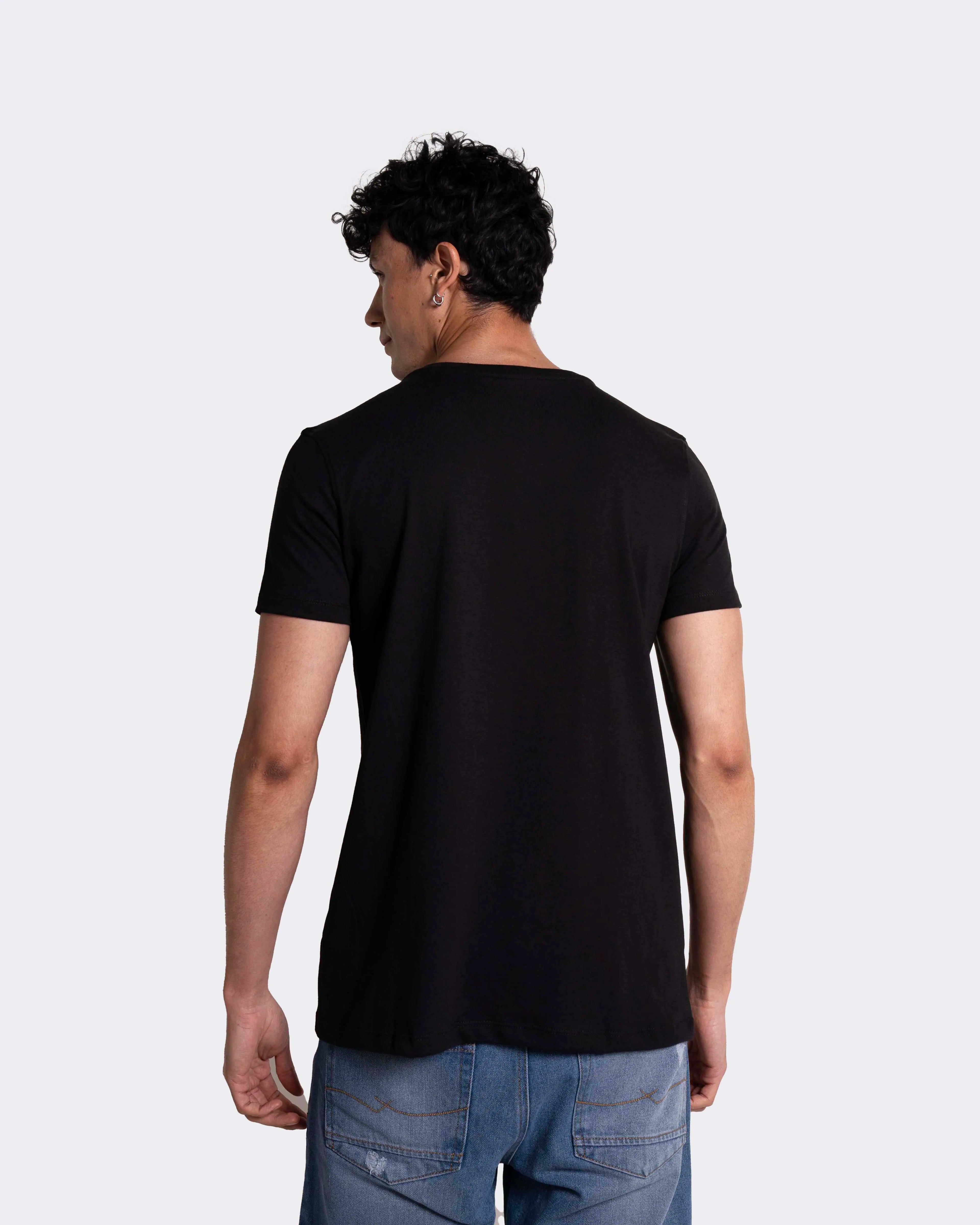 Camiseta básica para hombre manga corta cuello redondo