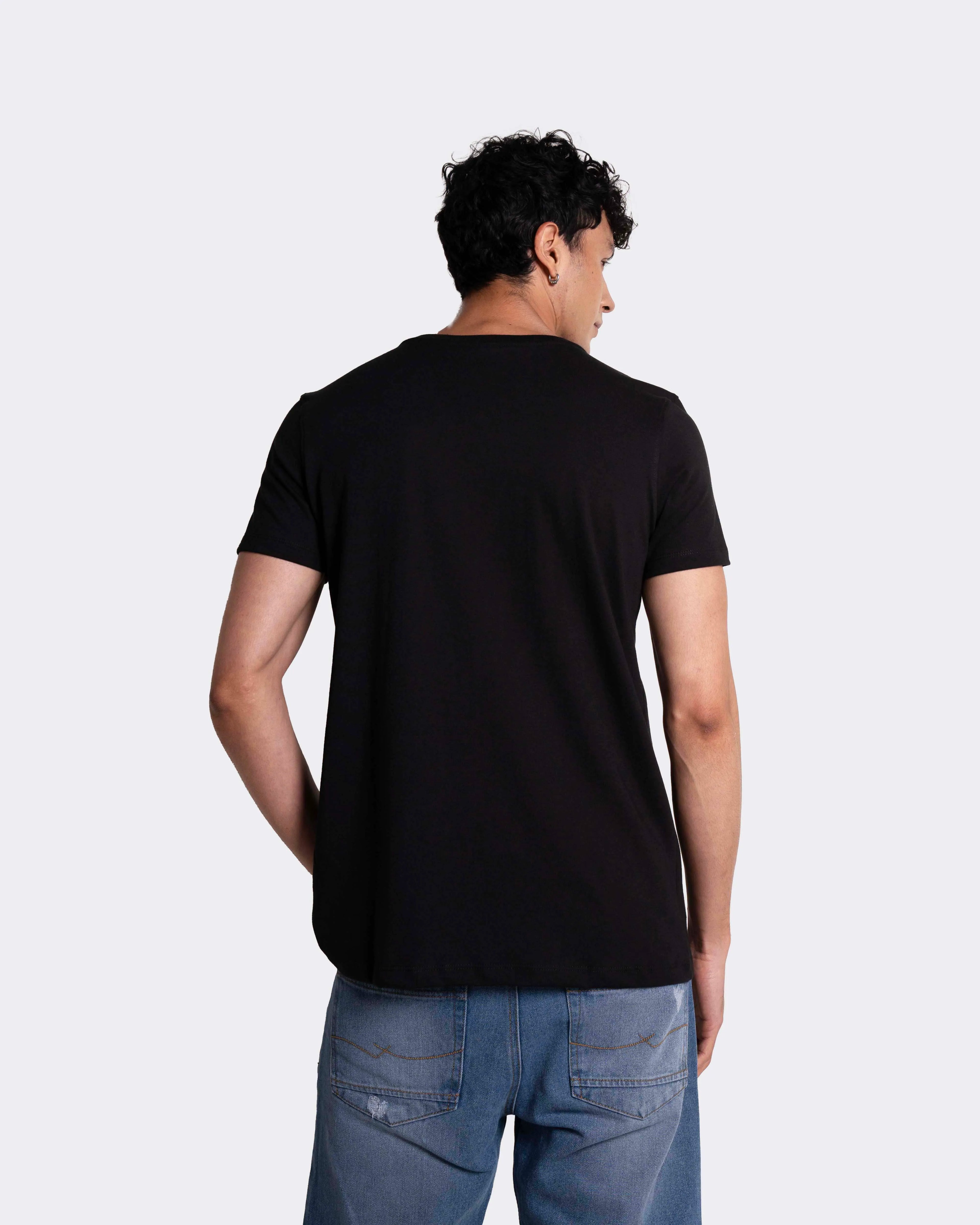 Camiseta básica para hombre manga corta cuello redondo