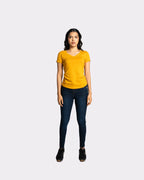 Camiseta básica mujer manga corta cuello V