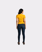 Camiseta básica mujer manga corta cuello V