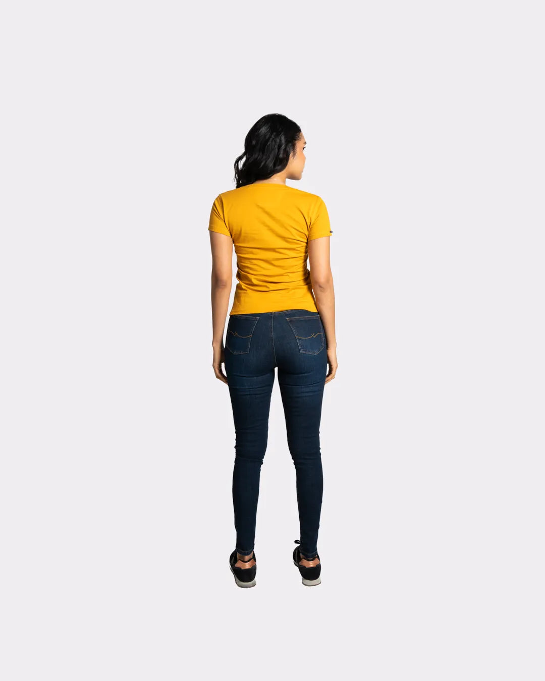 Camiseta básica mujer manga corta cuello V