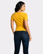 Camiseta básica mujer manga corta cuello redondo