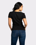 Camiseta básica de mujer manga corta cuello redondo
