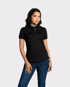 Camiseta tipo polo para mujer manga corta