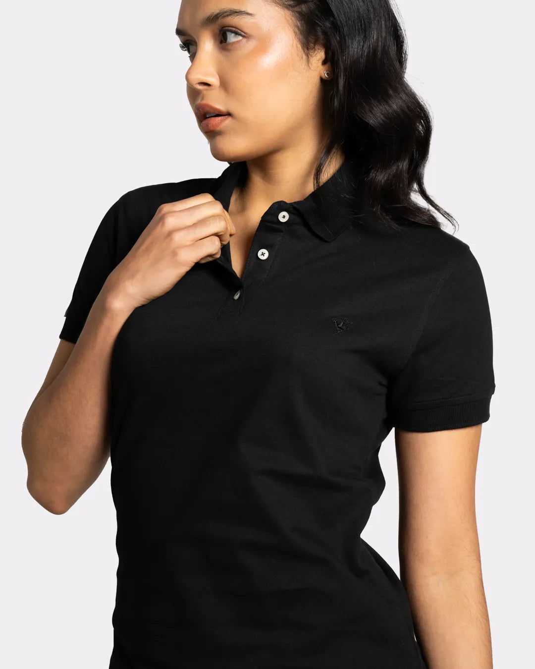 Camiseta tipo polo para mujer manga corta