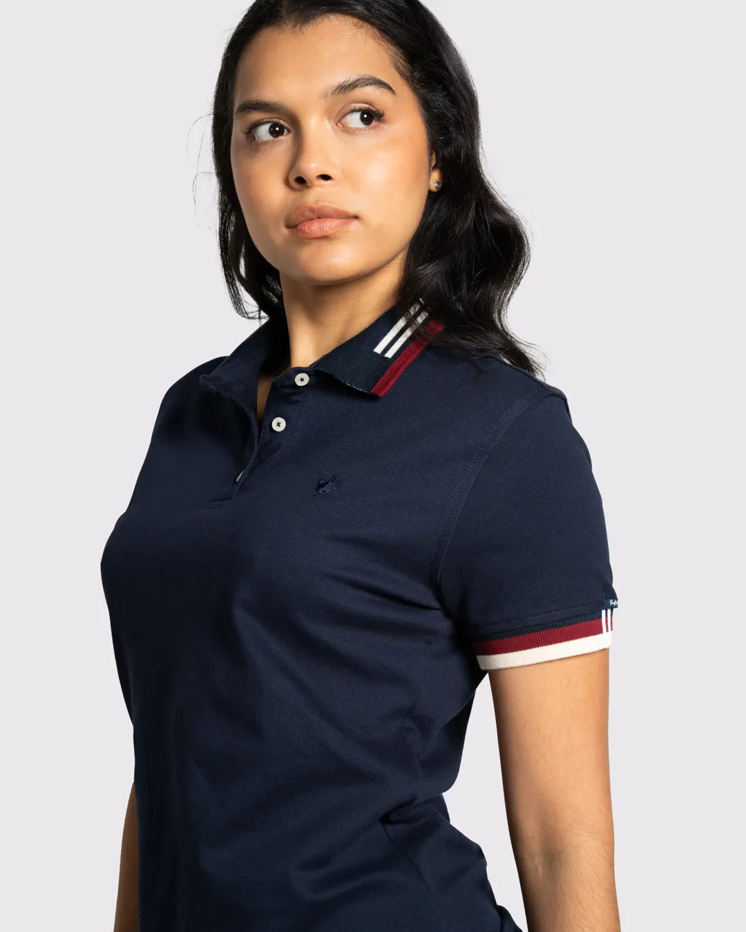 Camiseta tipo polo moda para mujer manga corta