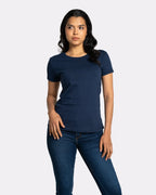 Camiseta básica mujer manga corta cuello redondo