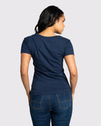 Camiseta básica mujer manga corta cuello redondo