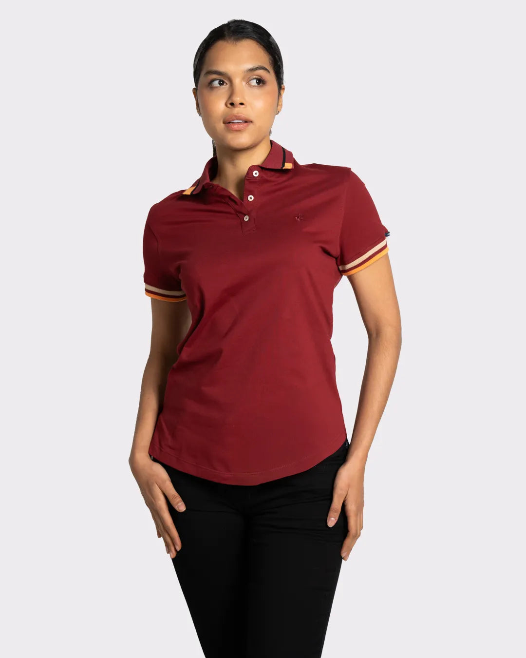 Polo Shirt Playera Tipo Polo Roja Mujer Camiseta Tipo Polo Moda