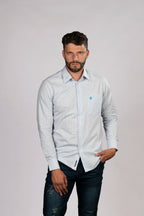 Camisa de Cuadros con Detalles Azules