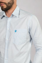Camisa de Cuadros con Detalles Azules