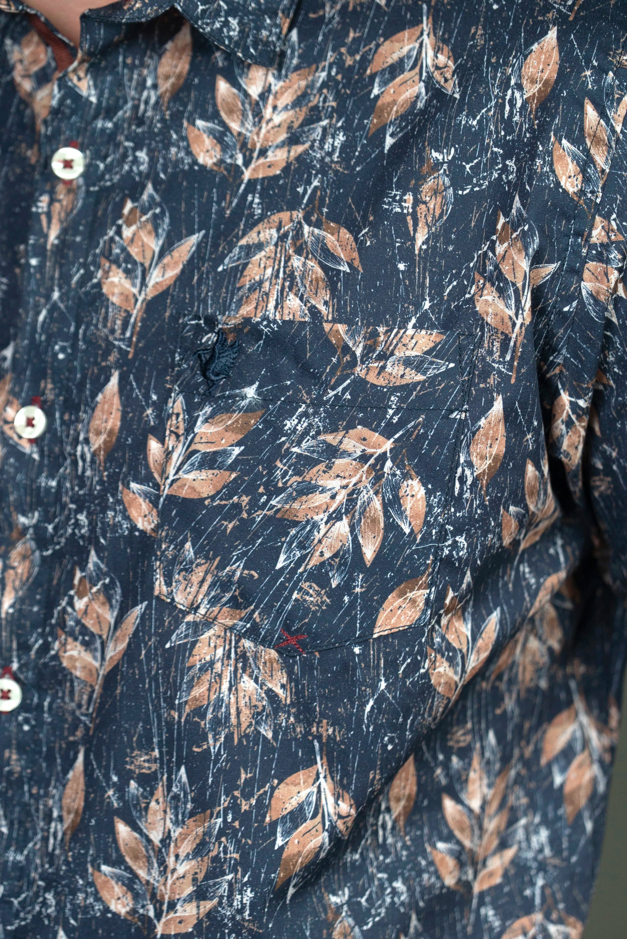 Camisa Estampada Floral Azul