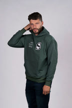 Hoodie Verde con Estampado "Style Liq 1976 Heritage"