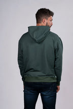 Hoodie Verde con Estampado "Style Liq 1976 Heritage"