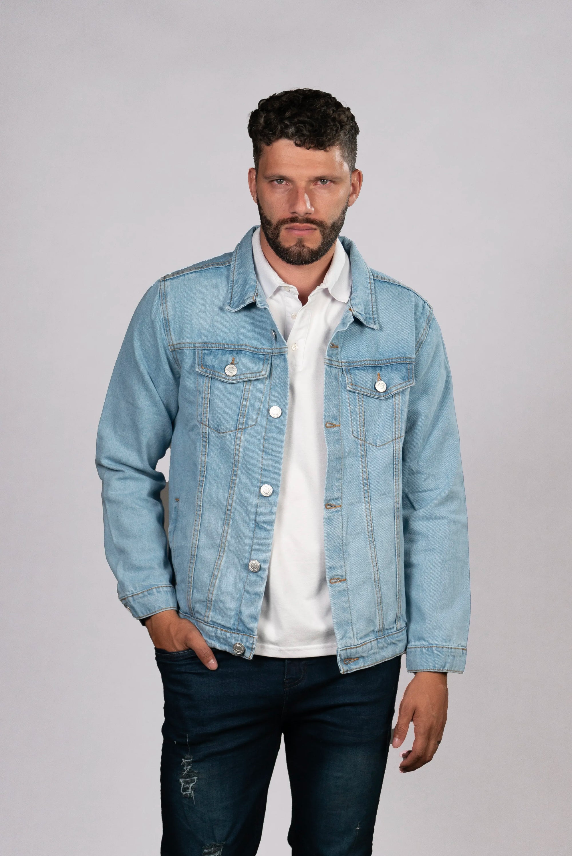 Chaqueta de Jean Azul Claro