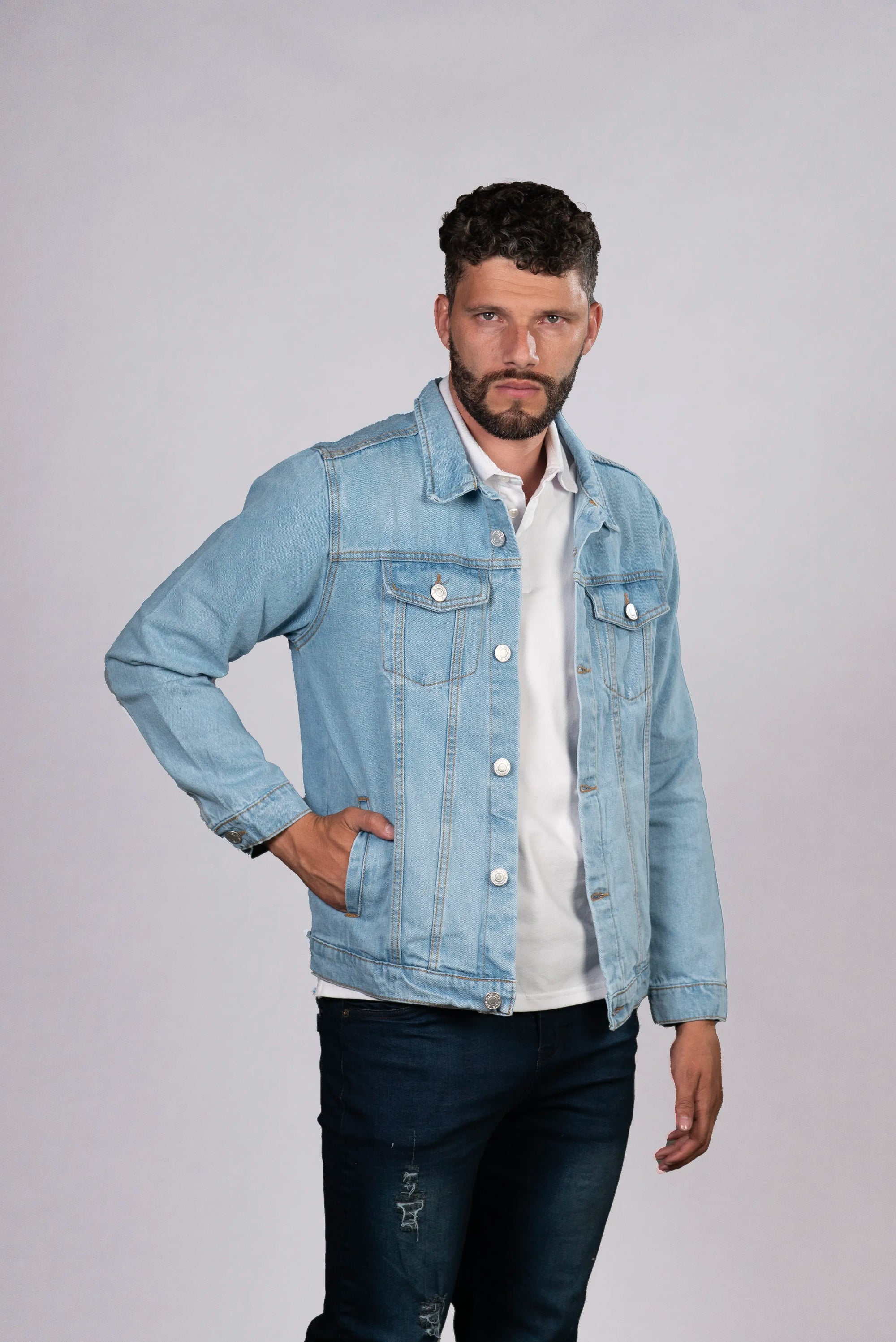 Chaqueta de Jean Azul Claro