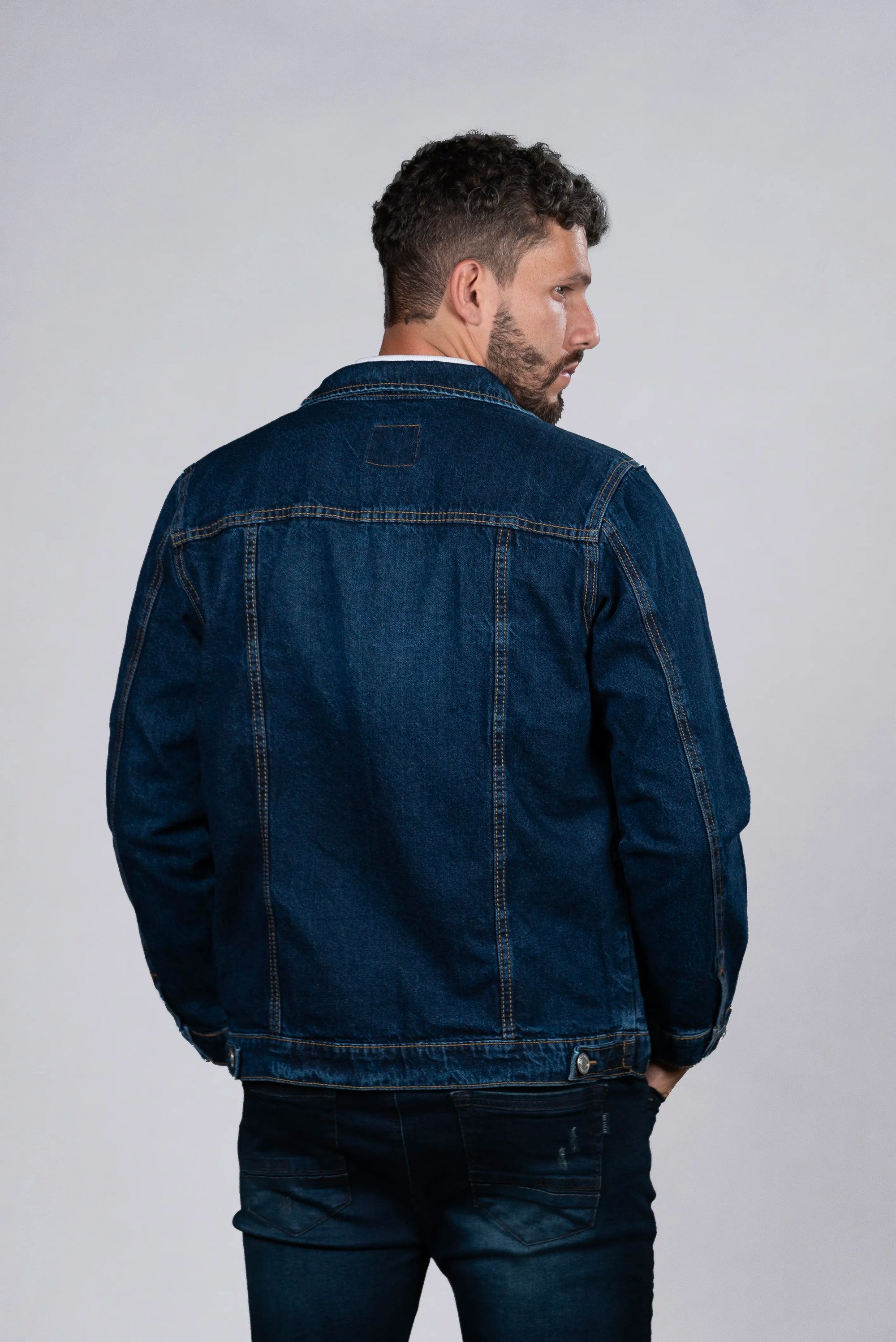 Chaqueta de Jean Azul Oscuro